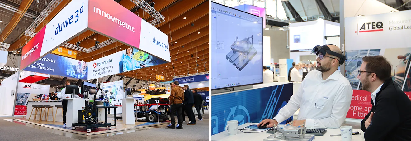 Messestand Duwe-3d auf der 36. Control 2024 - Internationale Fachmesse für Qualitätssicherung in Stuttgart