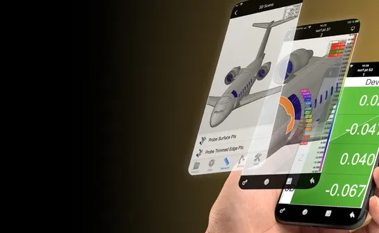 Kostenlose Anwendung zur Bedienung von PolyWorks|Inspector auf Ihrem Mobiltelefon oder Tablet.