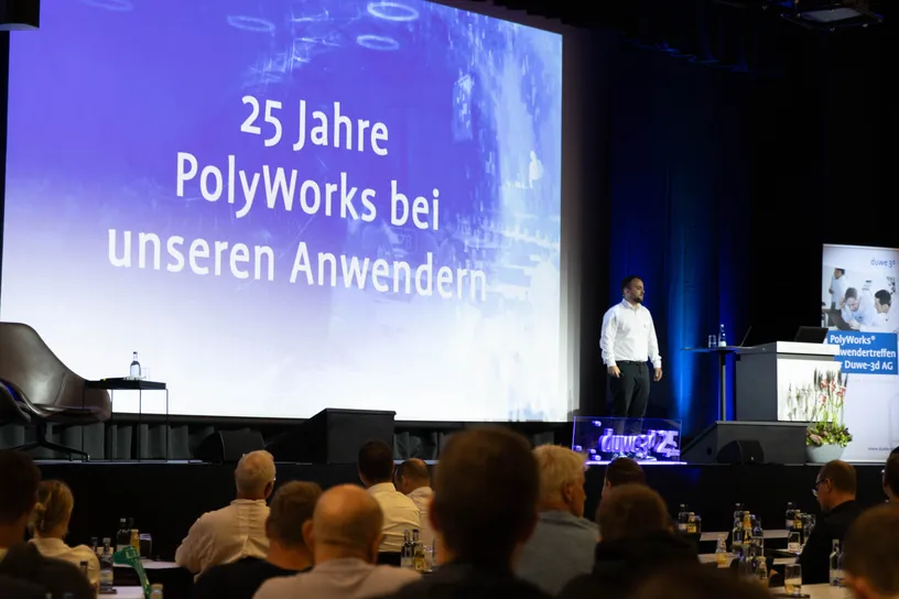 Vorträger beim 21. PolyWorks Anwendertreffen 2024 von Duwe-3d  in der Inselhalle Lindau am Bodensee