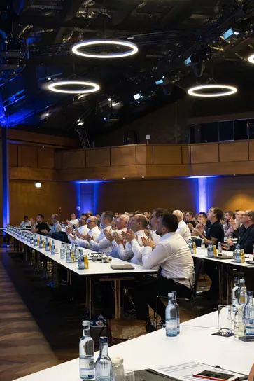 Vortragssaal Publikum - 21. PolyWorks Anwendertreffen 2024 von Duwe-3d  in der Inselhalle Lindau am Bodensee