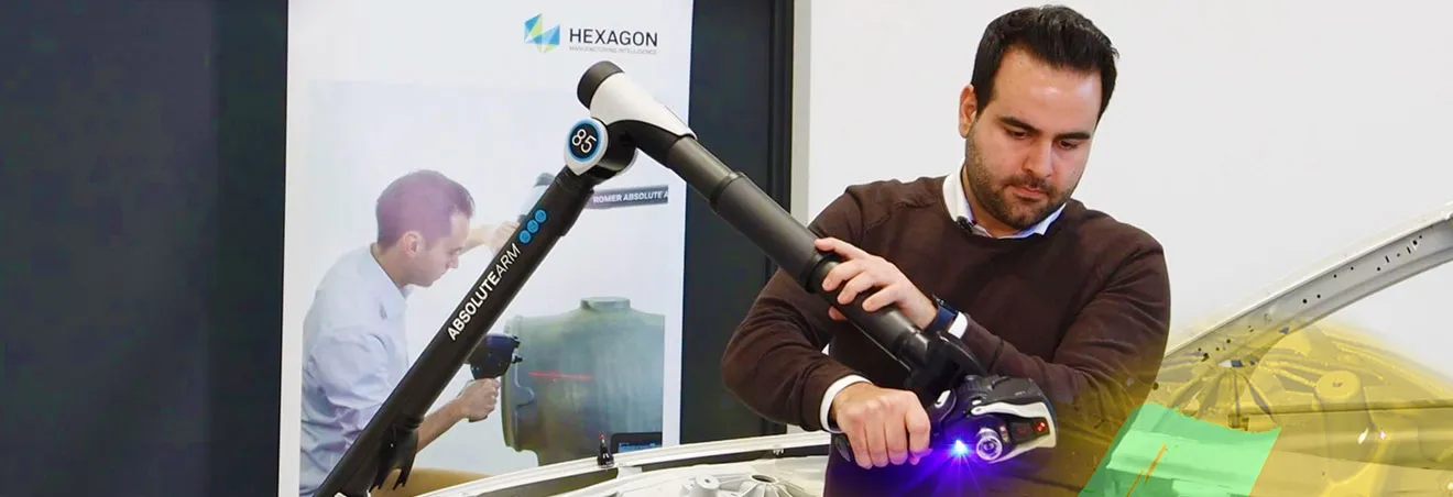 Hexagon Absolute Scanner AS1 für Messarm und Laser Tracker - zwei Messsysteme eine Software | Der smarte Switch mit PolyWorks