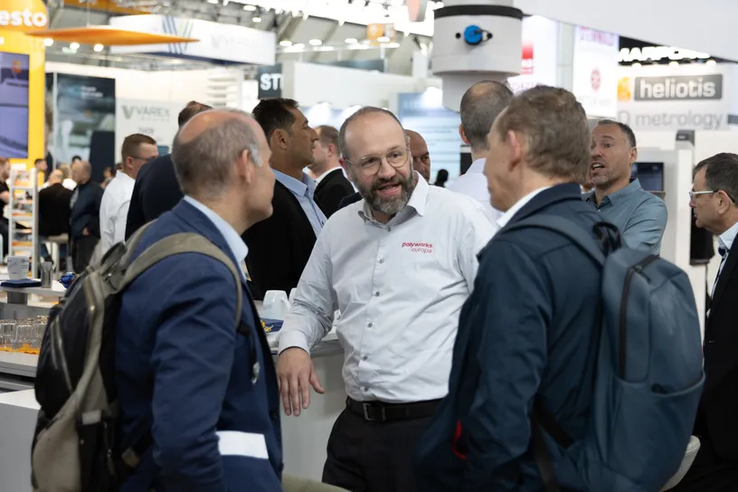 Mitarbeiter von PolyWorks Europa bei der 37. Control 2025 - Internationale Fachmesse für Qualitätssicherung in Stuttgart