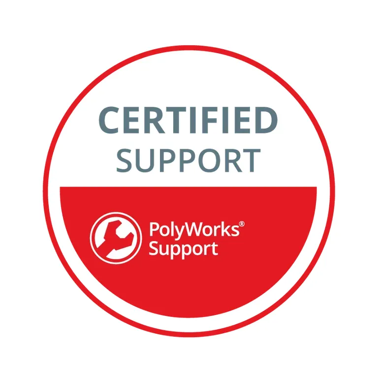 Button | Hinweis für die Duwe-3d AG als zertifizierter PolyWorks® Supportpartner
