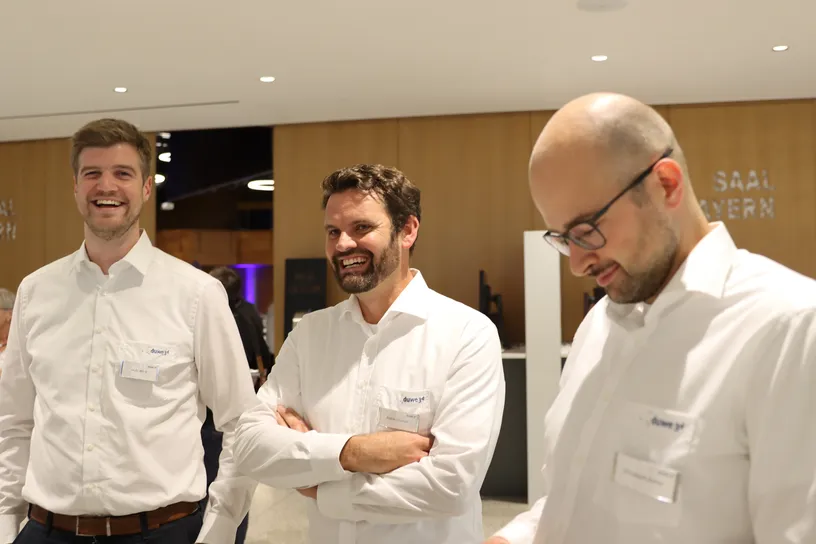 Matts Witte, Armin Strasser und Christoph Kober vom Team Duwe-3d auf dem 20. PolyWorks® Anwendertreffen 2023 der