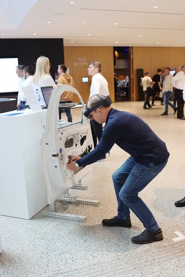 VR-Brille auf dem 20. PolyWorks® Anwendertreffen 2023 der Duwe-3d AG in der Inselhalle Lindau (B)