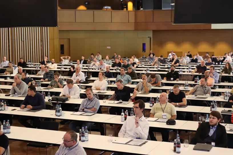 Publikum auf dem 20. PolyWorks® Anwendertreffen 2023 der Duwe-3d AG in der Inselhalle Lindau (B)