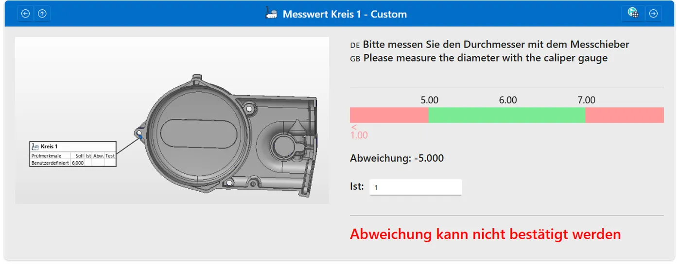 Web-Interface Bild 10 - D3D | GaugingWeb - Lösung für die Integration von manuell erfassten Messdaten in PolyWorks|Inspector