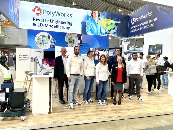 Team von Duwe-3d und InnovMetric bei der 37. Control 2025 - Internationale Fachmesse für Qualitätssicherung in Stuttgart