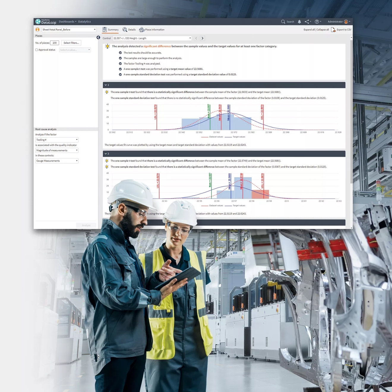 }PolyWorks|DataLoop™ Datenmanagement in der Fertigung