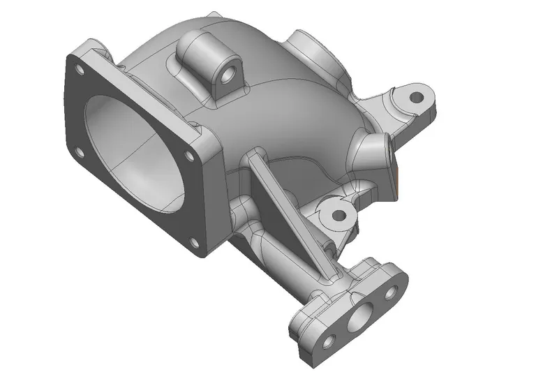Ansaugstutzen eines Autos als 3D-Modell in PolyWorks