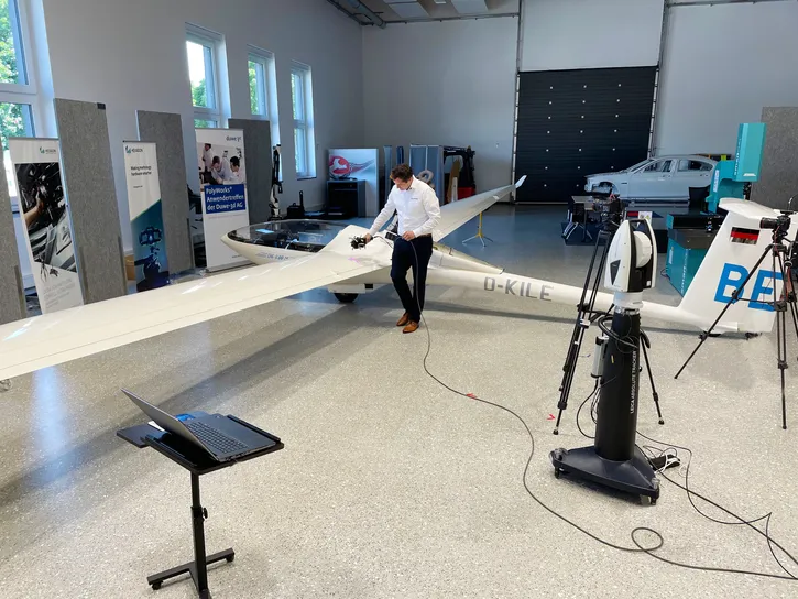 Vermessung von großen Bauteilen mit Hexagon und PolyWorks im Duwe-3d Metrology Center in Lindau am Bodensee