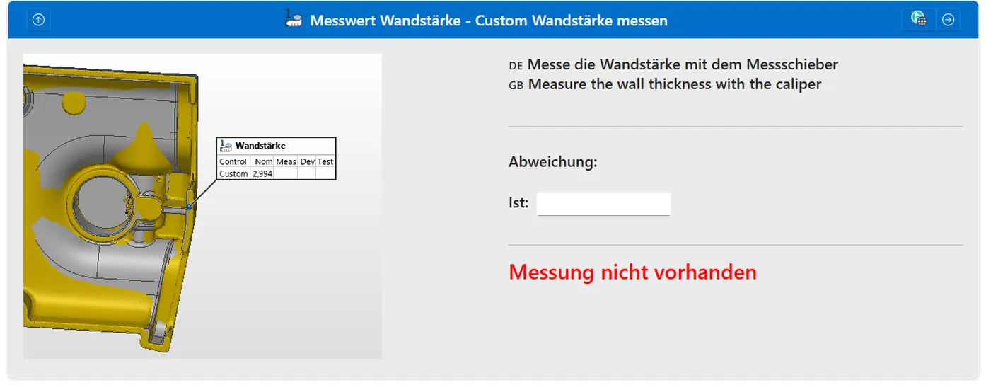 Web-Interface Bild 11 - D3D | GaugingWeb - Lösung für die Integration von manuell erfassten Messdaten in PolyWorks|Inspector