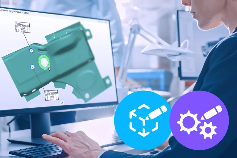 Vermessung von Merkmalen mit der 3D-Messsoftware PolyWorks