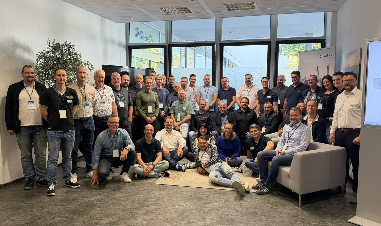 Gruppenbild der Teilnehmer des Duwe-3d Techday in Leipzig
