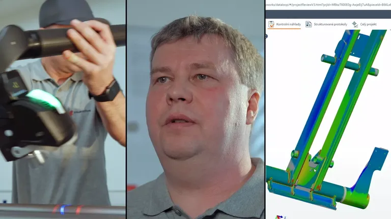 Polygon-Berg mit Bergsteiger an der Spitze, Markierung X und D-Symbol als Sinnbild für die 3D-Messtechnik-Transformation.