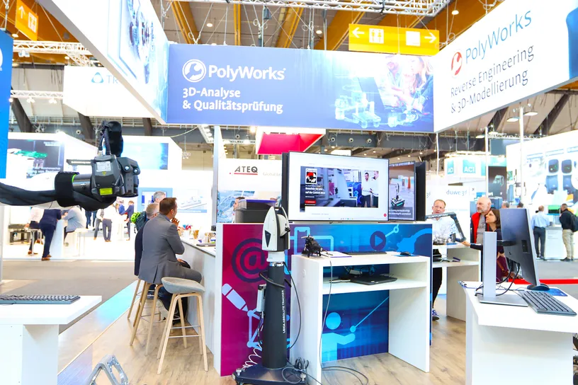 Messestand Duwe-3d auf der 36. Control 2024 in Suttgart