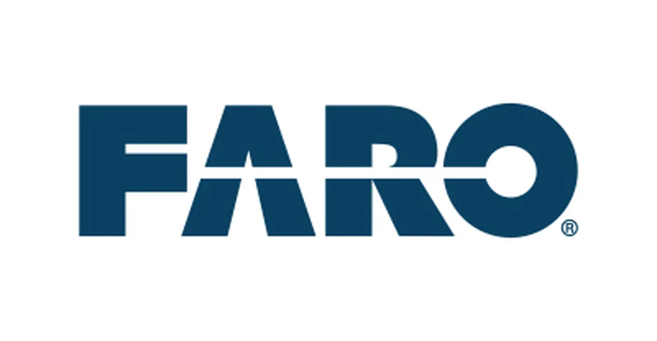 FARO Logo auf dem 21. PolyWorks Anwendertreffen 2024 von Duwe-3d  in der Inselhalle Lindau am Bodensee