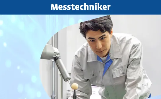 Messtechniker fokussiert bei der Arbeit an einer KMG.