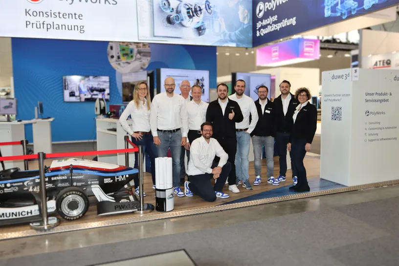 Gruppenbild Duwe-3d auf der 36. Control 2024 - Internationale Fachmesse für Qualitätssicherung in Stuttgart